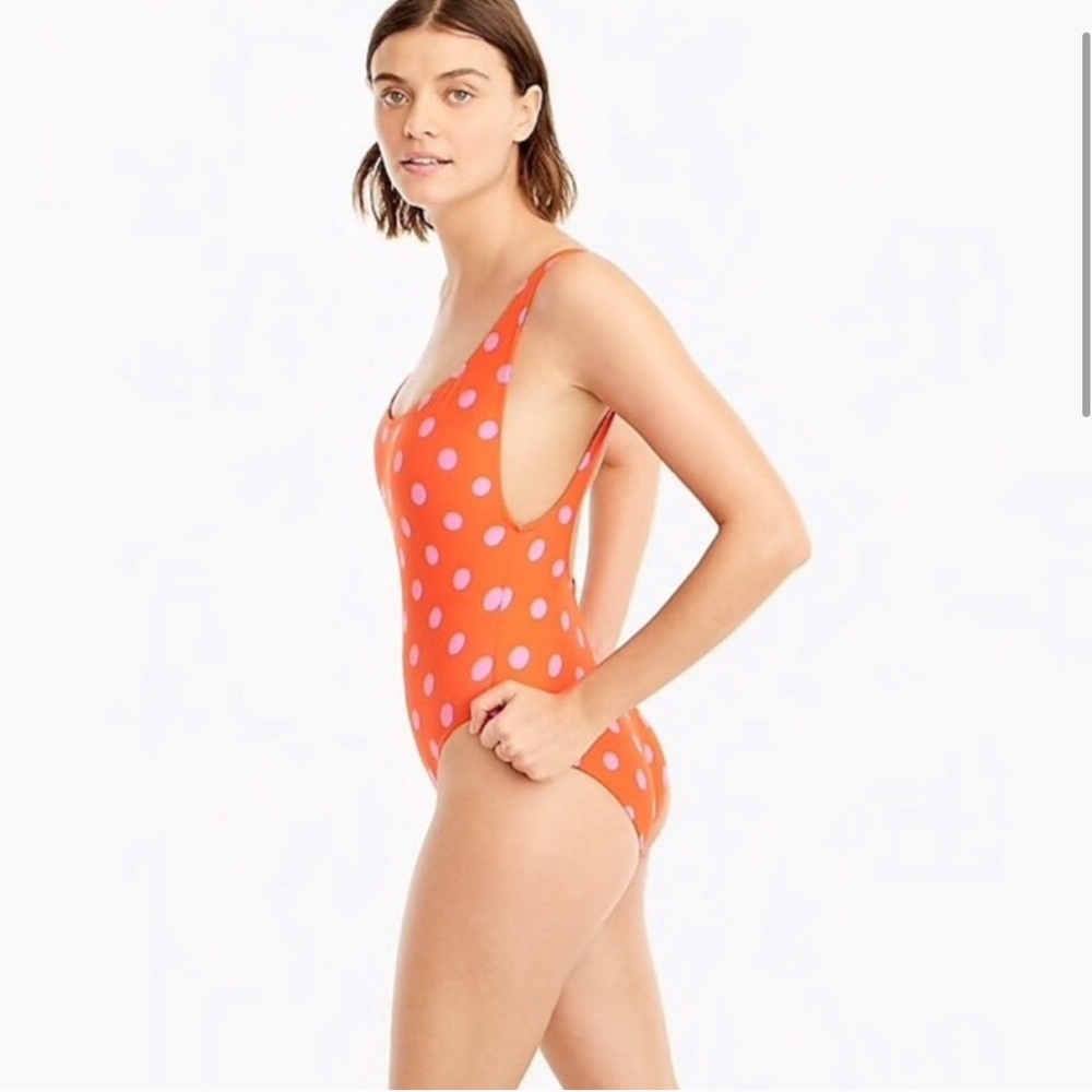 J CREW • plunging scoop back one piece swimsuit